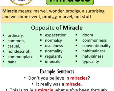 antonym for miracle